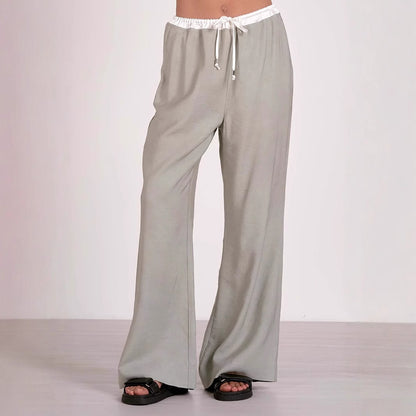 Ladies Palazzo Pants Trendy with Elastic Waist Chic and Style