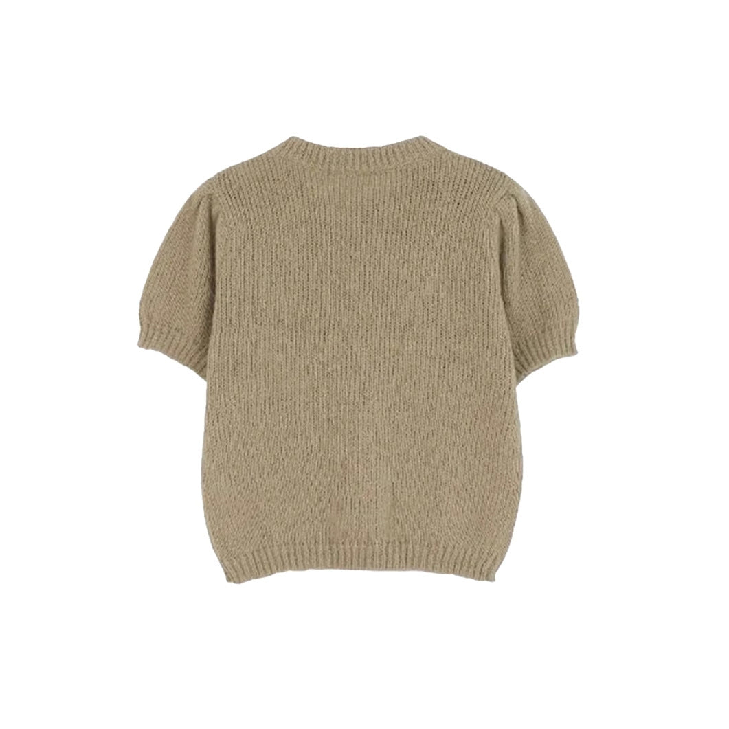 Pull en tricot doux à manches bouffantes pour femmes Chic und Stil