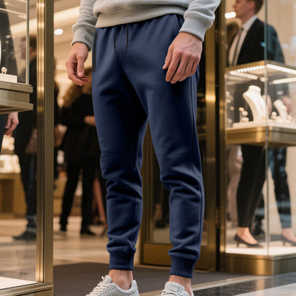 Pantalon de jogging de loisirs pour hommes avec taille élastique et matériau régulateur d'humidité Chic und Stil