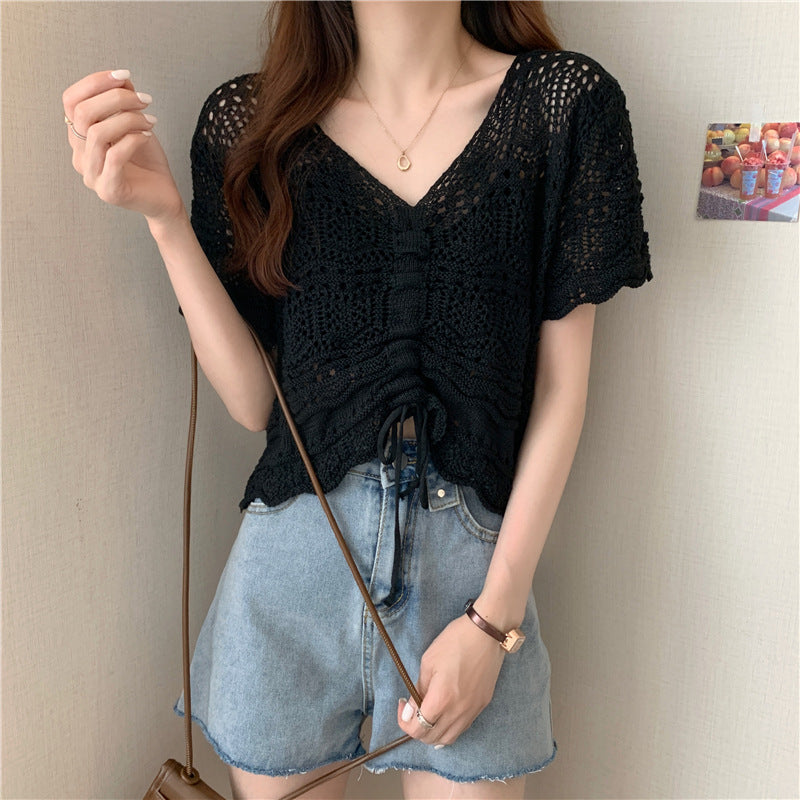 Femme pull tricot avec fronces décoratives Chic und Stil