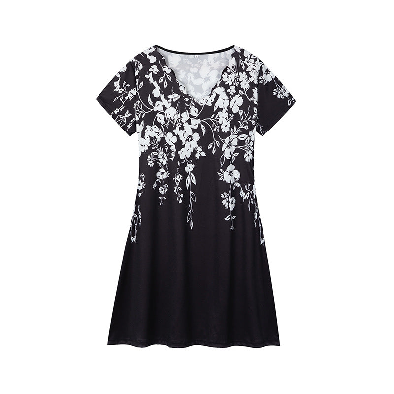 Robe courte à manches courtes imprimé floral Chic und Stil