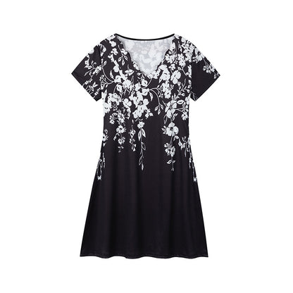 Robe courte à manches courtes imprimé floral Chic und Stil