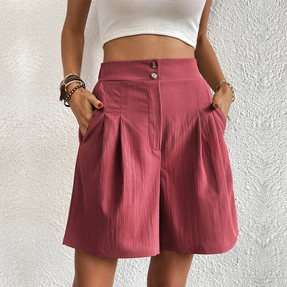 Shorts plissées taille haute sur mesure pour femmes Chic und Stil
