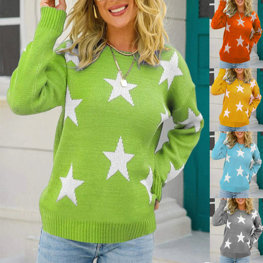 Dames Pull à motifs d'étoiles Chic und Stil