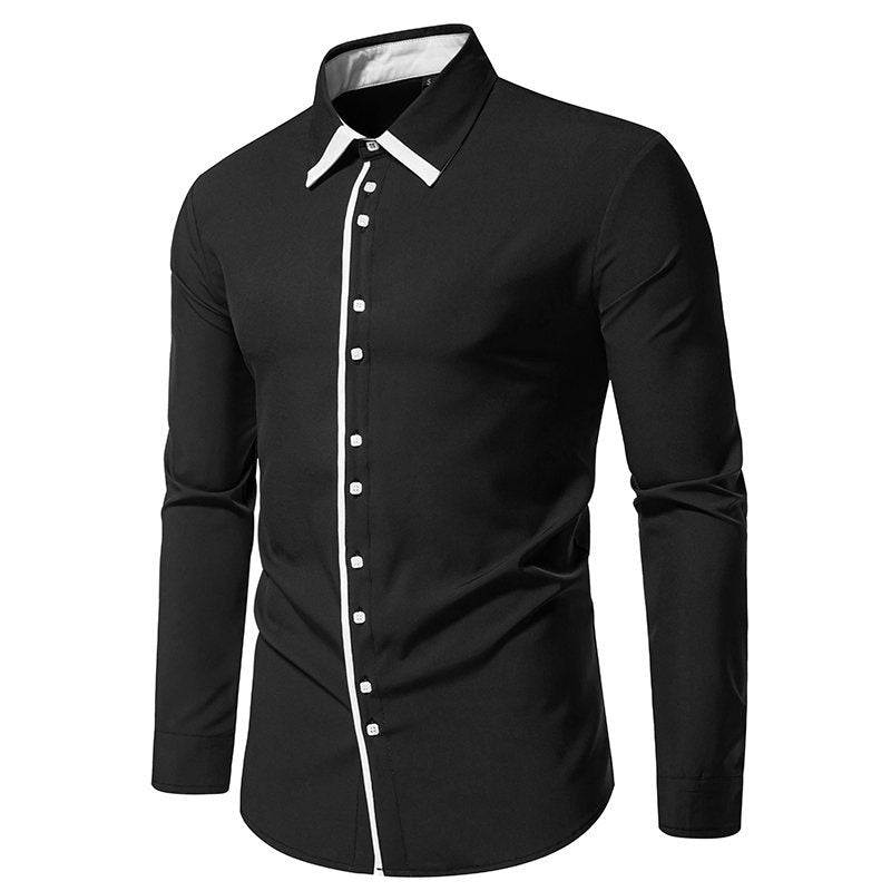 Chemise pour hommes élégante avec col contrasté Chic und Stil