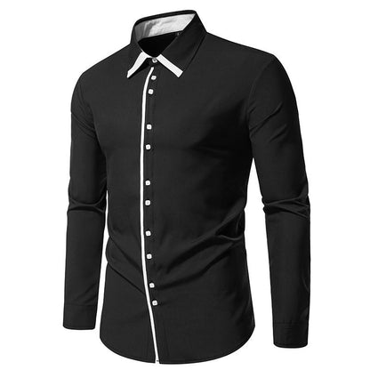 Chemise pour hommes élégante avec col contrasté Chic und Stil