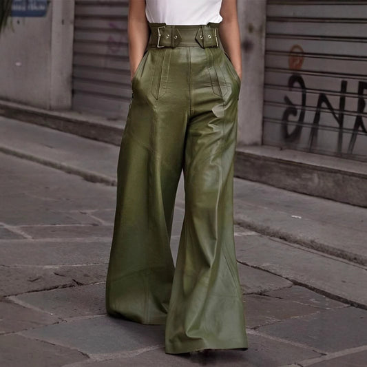 High-waisted leather pants for women Chic and Style