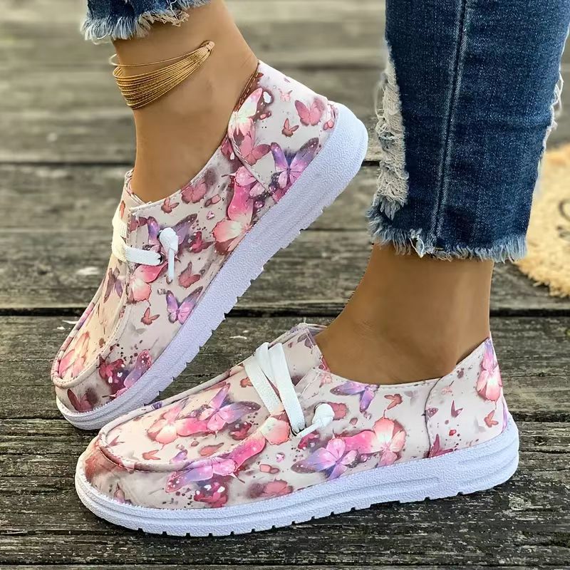Baskets de loisirs pour femmes Designer avec motif floral et semelle confortable Chic und Stil