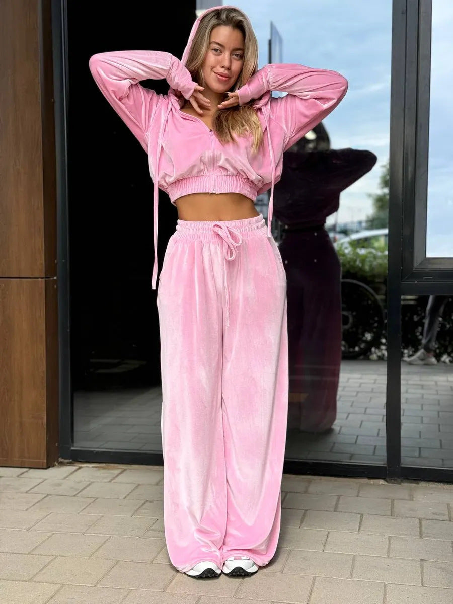 Dames Ensemble de détente en polaire luxueux Chic und Stil