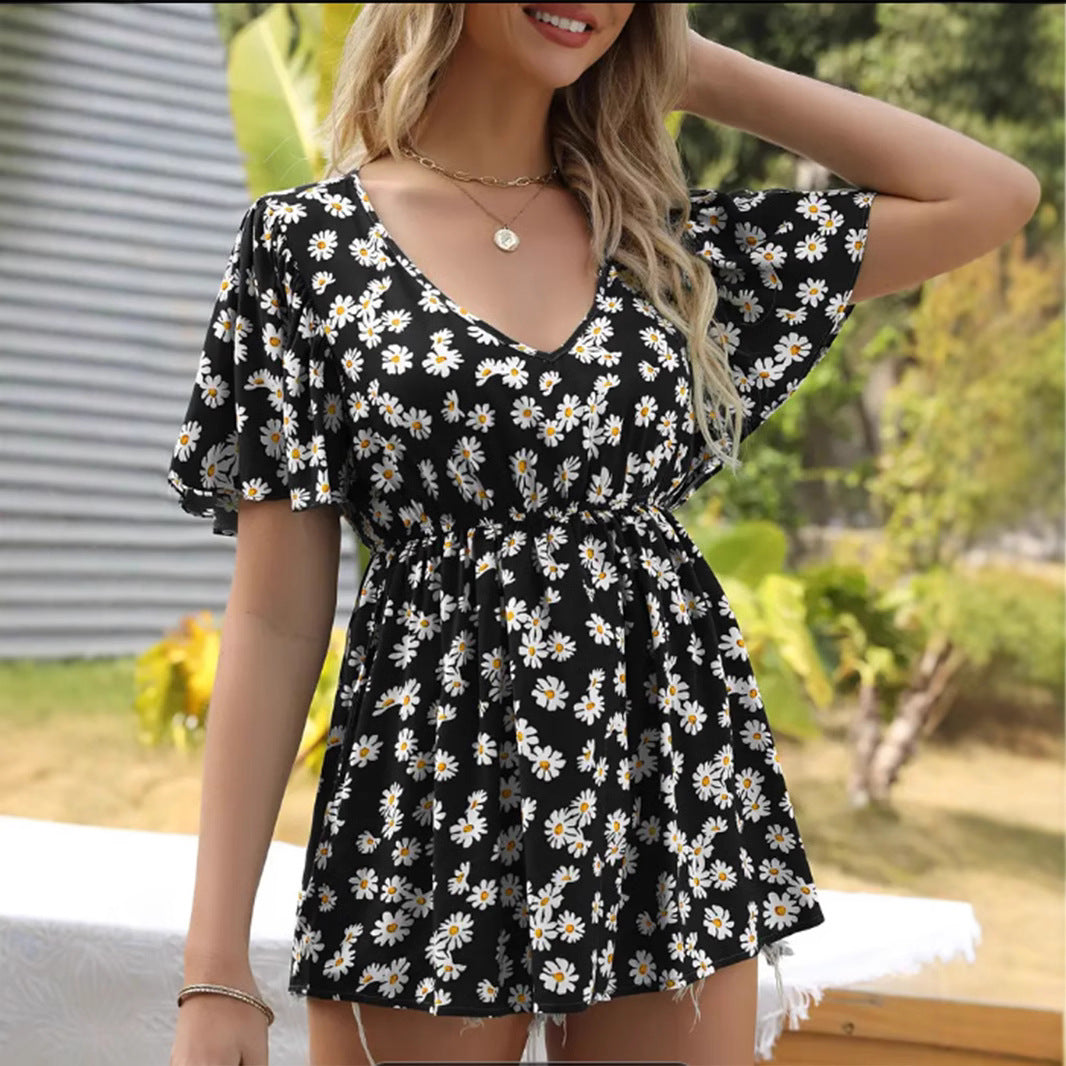Robe d'été pour femmes avec coupe ample et détails de volants élégants Chic und Stil
