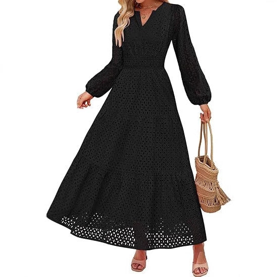Robe maxi pour femmes au design élégant en crochet Chic und Stil