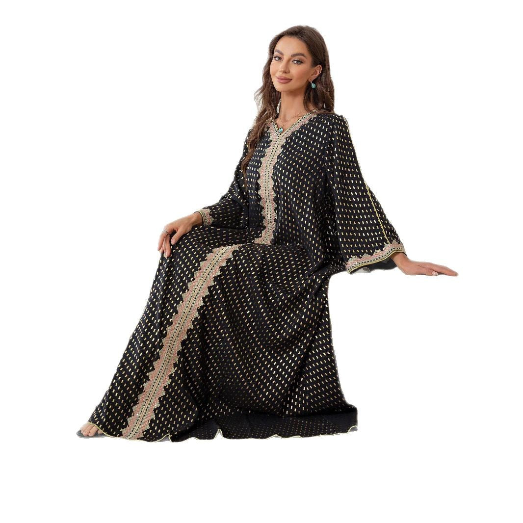 Robe kaftan pour femmes avec un élégant laçage et un design sans manches Chic und Stil