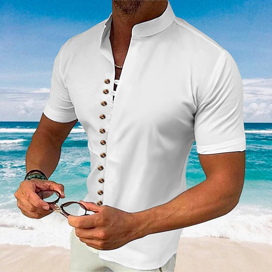 Chemise à col mandarin pour hommes Chic und Stil
