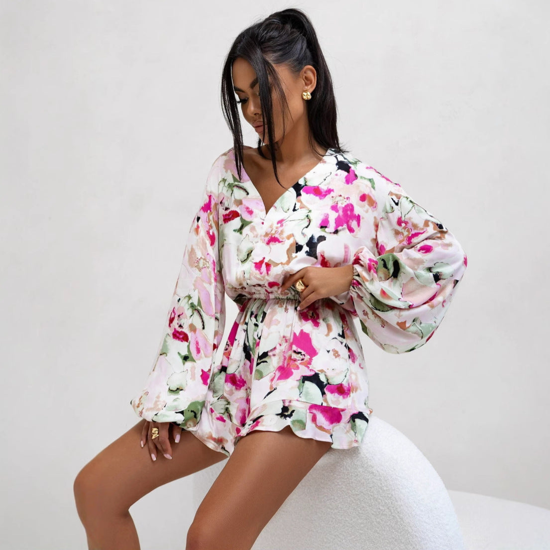 Robe blouse femme à motif floral Chic und Stil