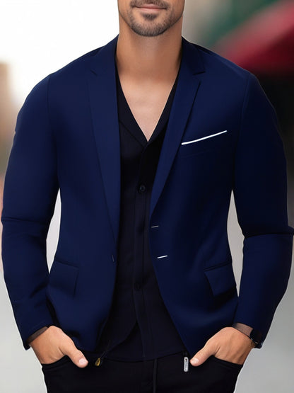 Blazer élégant et stylé pour hommes avec revers contrasté Chic und Stil