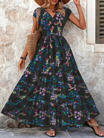 Robe maxi femme avec motif paisley floral et coupe flatteuse Chic und Stil
