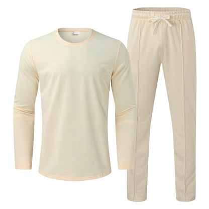 Men Long Sleeve Functional T-Shirt and Comfortable Jogging Pants Chic and Style
