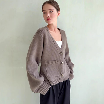 Dames cardigan avec des manches larges et des poches pratiques Chic und Stil