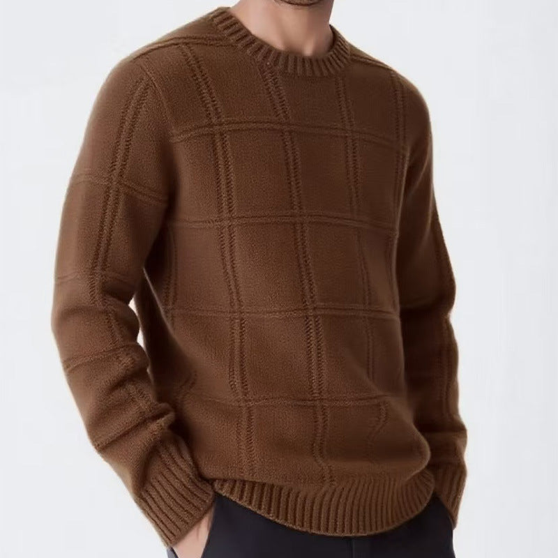 Pull en tricot pour hommes avec design texturé Chic und Stil