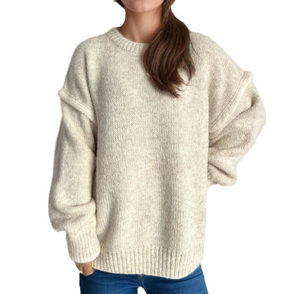 Pull en gros tricot pour femme avec coupe décontractée et design structuré Chic und Stil