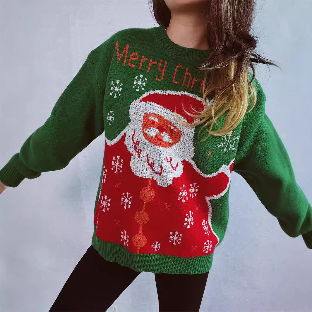 Pull de Noël pour femmes avec motif festif de Santa et coupe confortable Chic und Stil