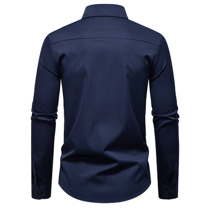 Chemise à manches longues pour homme avec design côtelé à la mode Chic und Stil