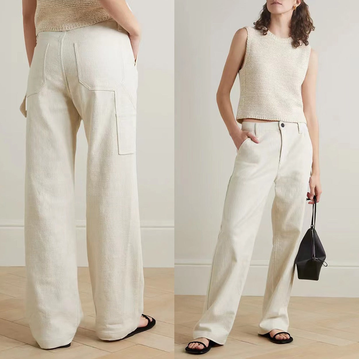 Wide cargo pants for women with practical pockets and comfortable fit Chic und Stil