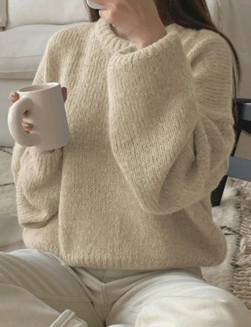 Pull en tricot confortable pour femmes avec coupe ample et détails côtelés classiques Chic und Stil