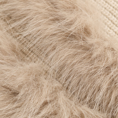 Pull en tricot pour femmes avec un mélange de laine fin et une élégante finition en fourrure Chic und Stil