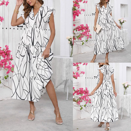 Robe Maxi à Volants pour Femmes Chic und Stil