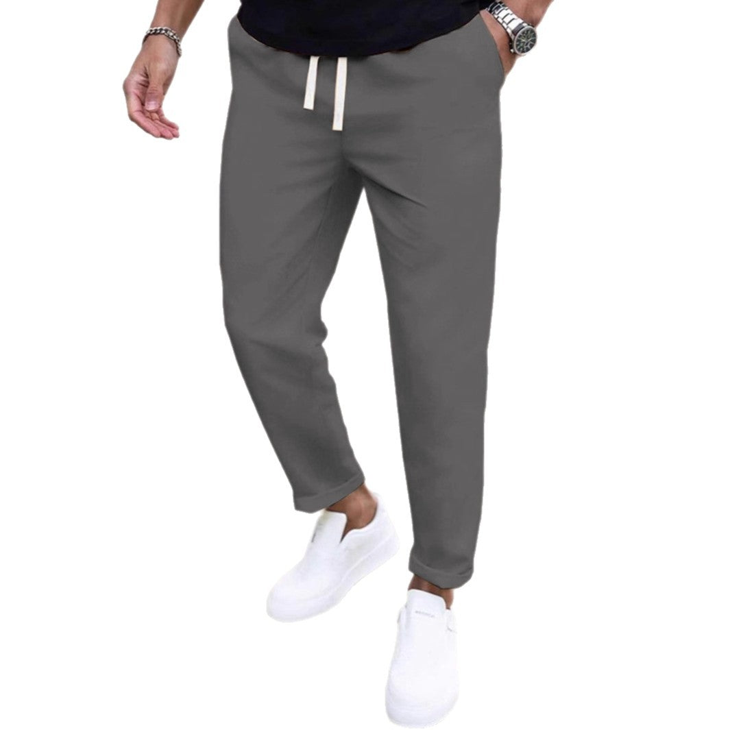 Casual pants for men with elastic waistband and practical pockets Chic and Style