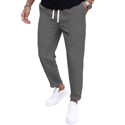Casual pants for men with elastic waistband and practical pockets Chic and Style