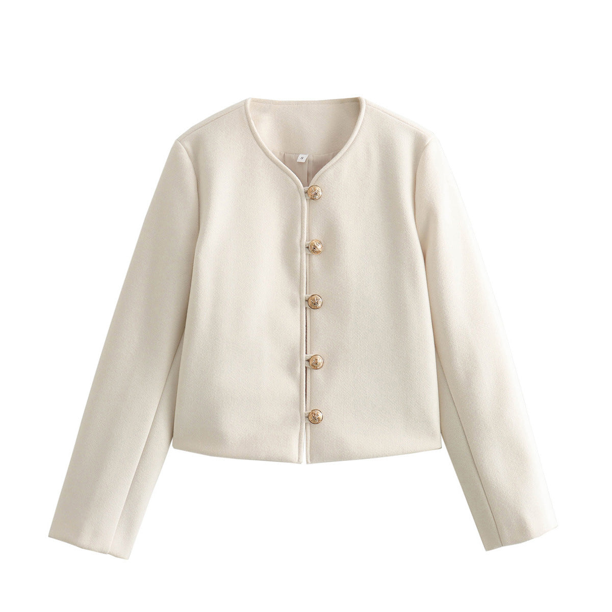 Elegant short jacket for women with structured button details Chic und Stil