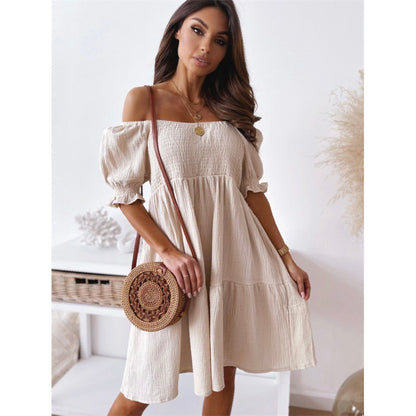 Robe mini off-shoulder avec volants pour femmes Chic und Stil