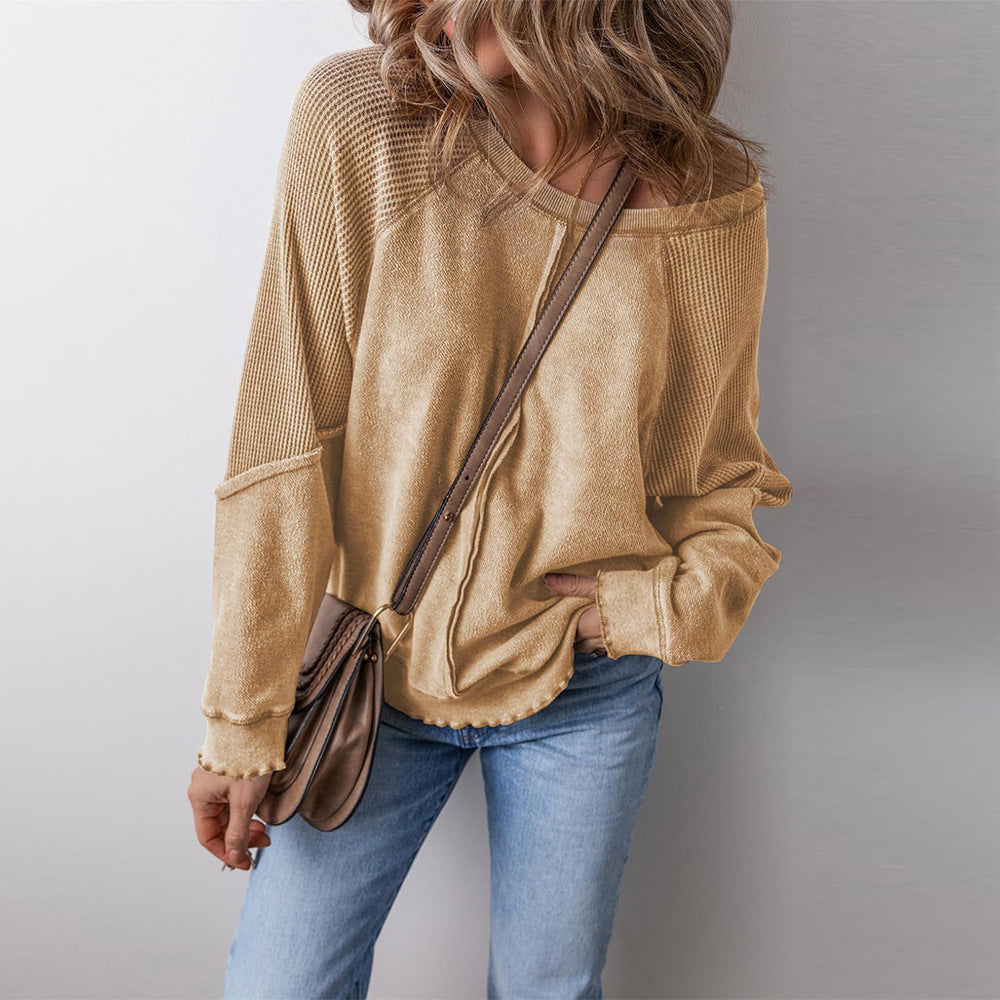 Pull femme décontracté avec décolleté large Chic und Stil