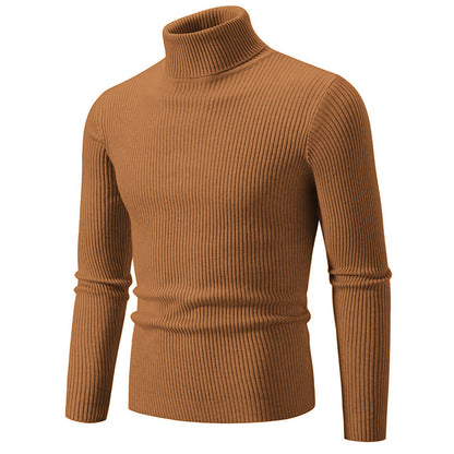 Pullover à col roulé tendance pour hommes avec un design en ribbing fin Chic und Stil