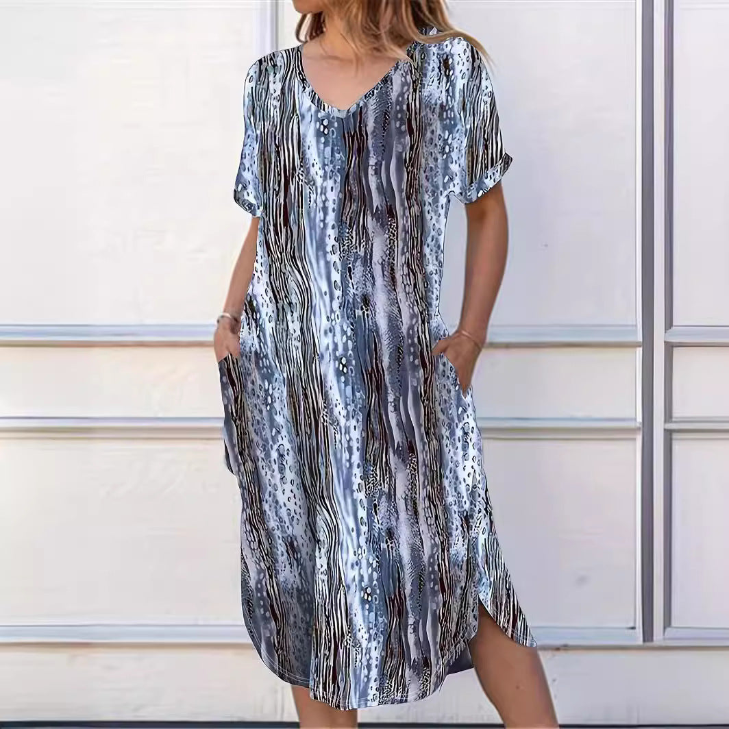 Robe de plage pour dames avec coupe généreuse et poches latérales Chic und Stil