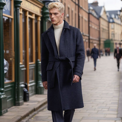 Elegant wool peacoat for men Chic and Style