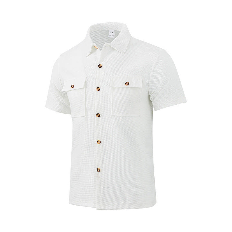 Chemise utilitaire à manches courtes pour hommes avec poches poitrine pratiques Chic und Stil