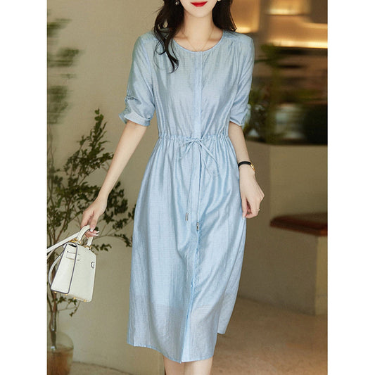 Robe midi stylée à nouer devant Chic und Stil