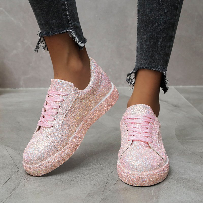 Dames Baskets scintillantes décontractées avec semelle respirante et design antidérapant Chic und Stil