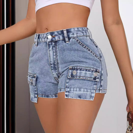 Femmes Shorts cargo tendance avec poches pratiques et taille haute Chic und Stil