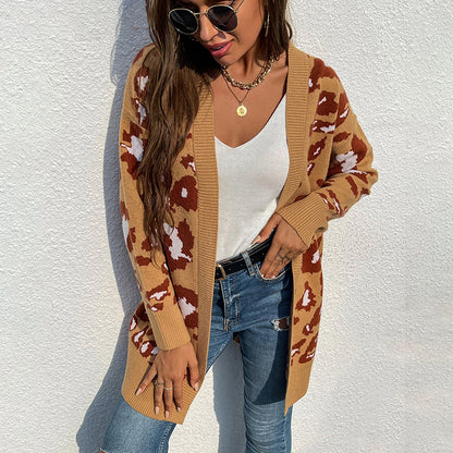 Veste tricot modeste pour dames avec des motifs animaliers créatifs et une coupe décontractée Chic und Stil