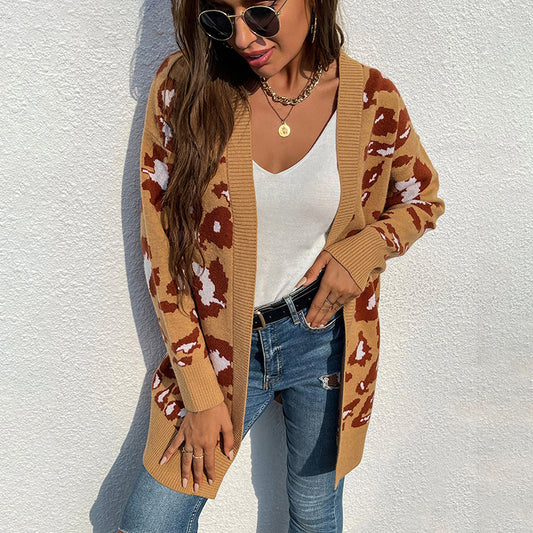Veste tricot modeste pour dames avec des motifs animaliers créatifs et une coupe décontractée Chic und Stil