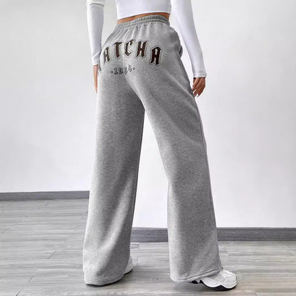 Pantalons décontractés pour femmes avec taille élastique et jambe large Chic und Stil
