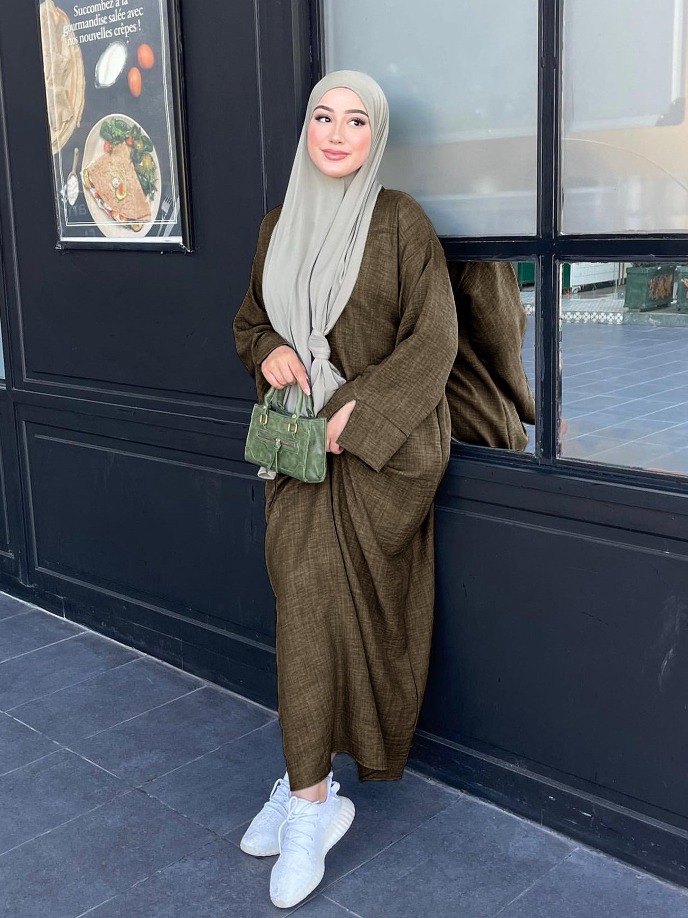 Dames Robe maxi à la mode avec des manches volumineuses et une coupe élégante Chic und Stil