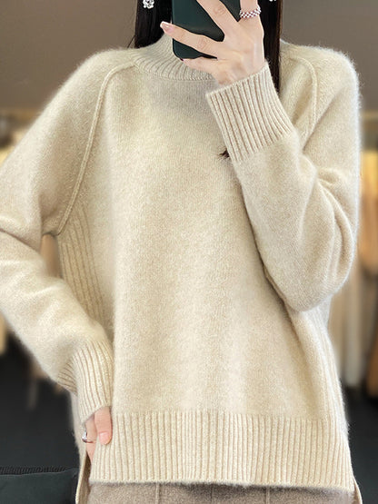 Pull en tricot douillet pour femmes avec des manches raglan et une fine texture côtelée Chic und Stil