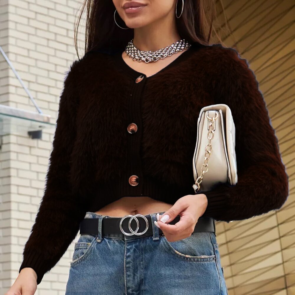 Dames Grosse Court Cardigan Chic und Stil