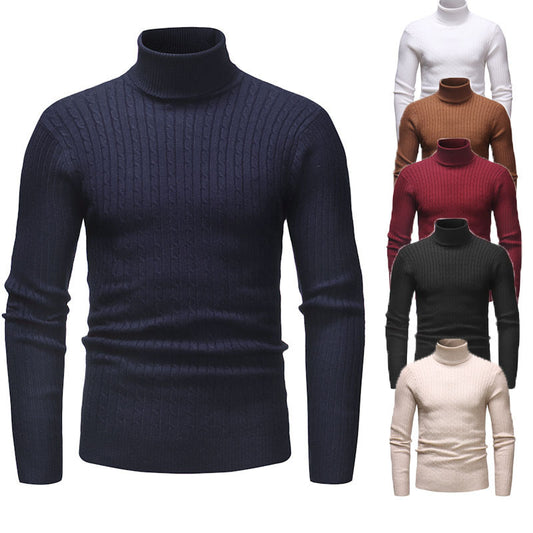 Pull-over à col roulé élégant pour hommes en fine maille Chic und Stil
