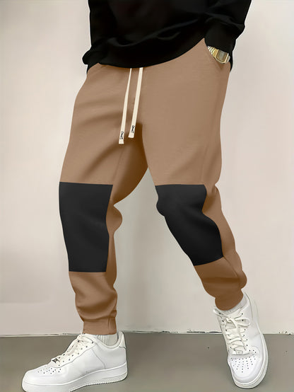 Chic and stylish men's athletic pants with modern color-block elements